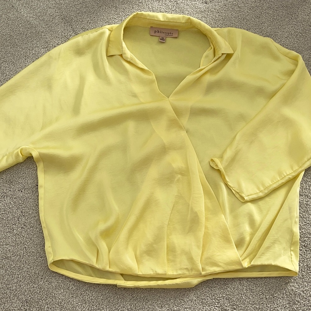 Women’s Philosophy lemon satin blouse